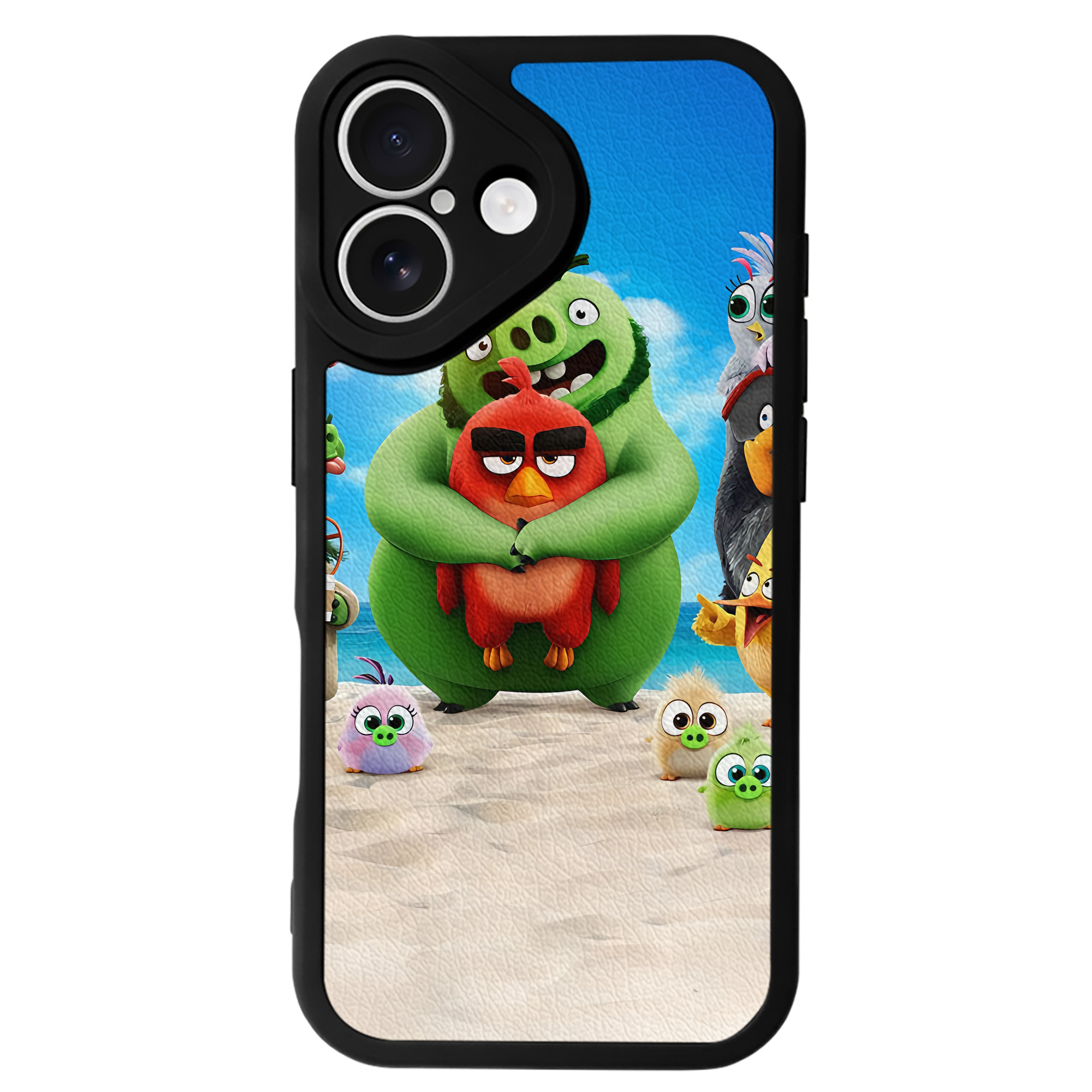 （画像用） Angry Birds アングリーバード 【iPhone 16シリーズ対応】シリコンスマホケース（レザー調） 材質：シリコン
